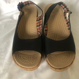 Crocs Sling Back Black Sz 9